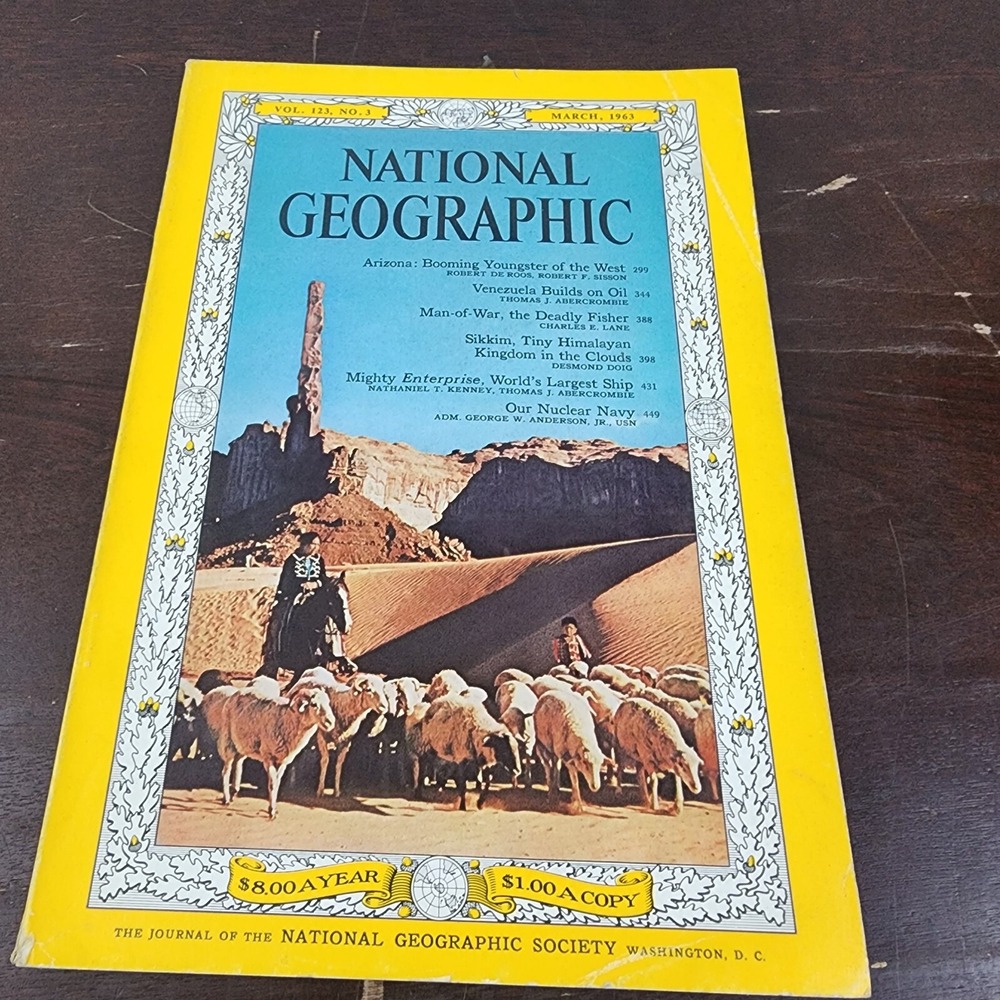 National Geographic‎ Magazine March 1963 No Insert